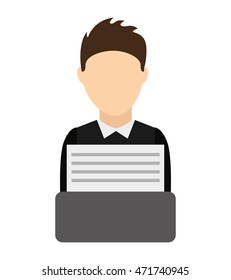 lawyer avatar isolated icon vector illustration design