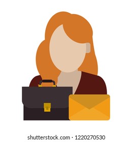 Lawyer with briefcase and envelope avatar