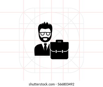 Lawyer with Briefcase Icon