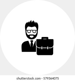 Lawyer with Briefcase Icon