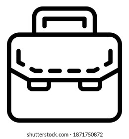 Lawyer briefcase icon. Outline lawyer briefcase vector icon for web design isolated on white background