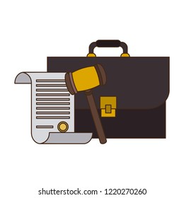 Lawyer briefcase symbol