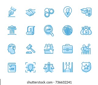 Lawyer and business vector icon set.