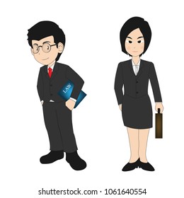 lawyer cartoon vector