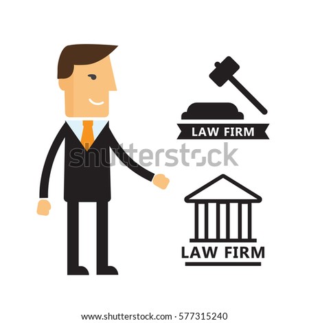 Lawyer concept. Lawyer icons in flat style. Lawyer sign and symbol vector. Lawyer vector