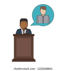 Lawyer defending client