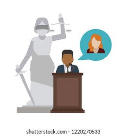 Lawyer defending client