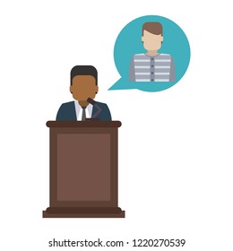 Lawyer defending client