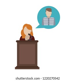 Lawyer defending client