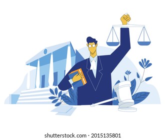 Lawyer education illustration concept vector