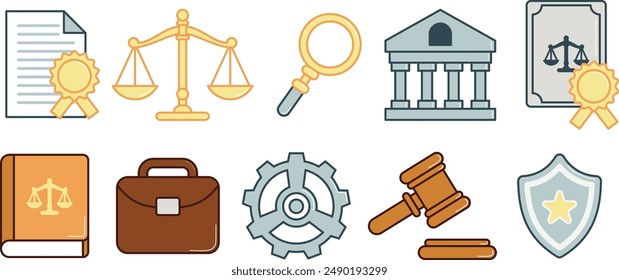 Arte vectorial de Icono de Elemento de Abogado
