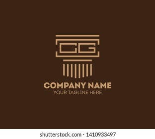 Lawyer Firm Agency Initial CG Logo template