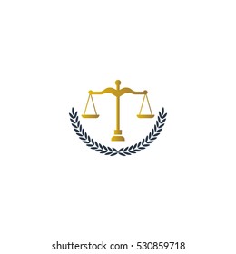 Lawyer Firm Vector Logo Design Template