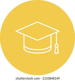 Lawyer Hat line circle icon vector image. Can also be used for web apps, mobile apps and print media.