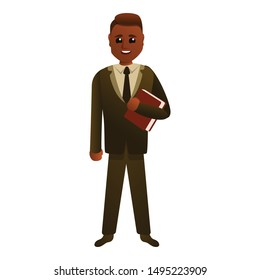 Lawyer icon. Cartoon of lawyer vector icon for web design isolated on white background