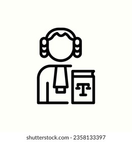 lawyer icon, isolated icon in light background, perfect for website, blog, logo, graphic design, social media, UI, mobile app