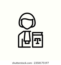 lawyer icon, isolated icon in light background, perfect for website, blog, logo, graphic design, social media, UI, mobile app