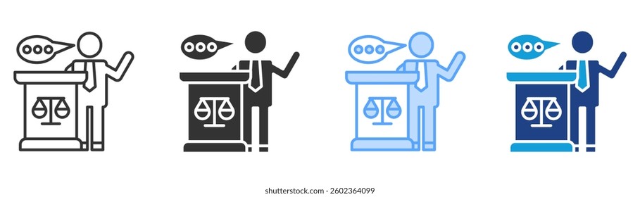 lawyer Icon Set Multiple Style Collection