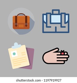 lawyer icon set. vector set about documents, injury and briefcase icons set.