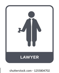 lawyer icon vector on white background, lawyer trendy filled icons from Jobprofits collection, lawyer simple element illustration