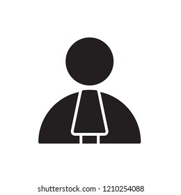 lawyer icon vector. people icon glyph style