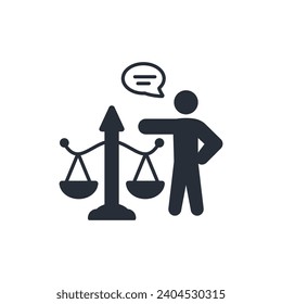 Lawyer icon. vector.Editable stroke.linear style sign for use web design,logo.Symbol illustration.