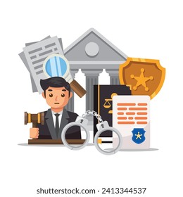 Lawyer illustration design. Vector design