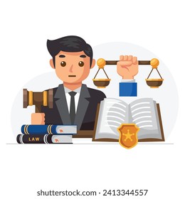 Lawyer illustration design. Vector design