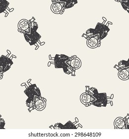 lawyer judge doodle seamless pattern background