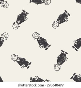 lawyer judge doodle seamless pattern background