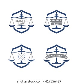 Lawyer and Justice Logo, Law office Logo Attorney Brand