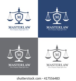 Lawyer and Justice Office Logo, Attorney Brand