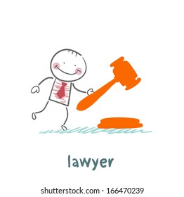 lawyer knocking hammer