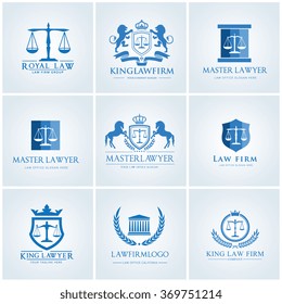 Lawyer  and Law Firm Logo Set