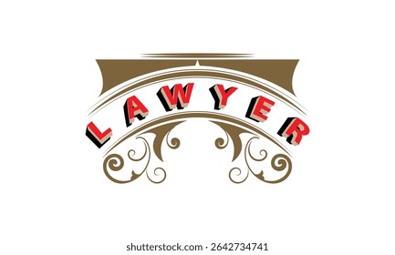 LAWYER lettering custom style design
