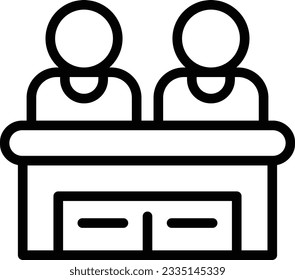 Icono de línea del abogado - Icono único, vector