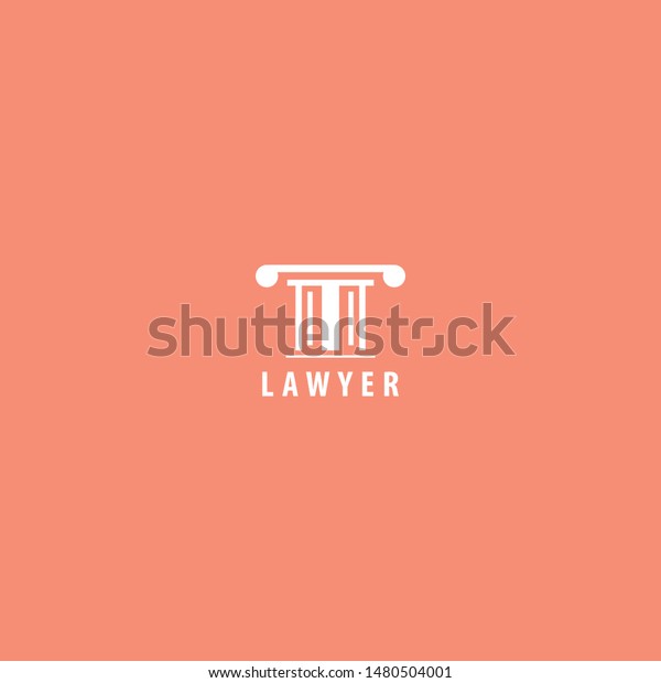 Lawyer Logo Accent Lines Like Court Royalty Free Stock Image