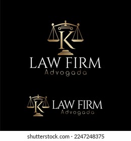 Lawyer logo based on the initial letter K