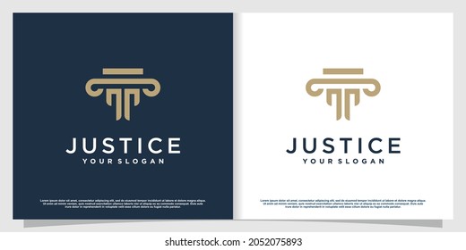 Logo del abogado con estilo de elemento creativo Premium Vector parte 2