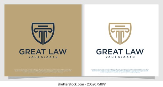 Lawyer logo with creative element style Premium Vector part 1