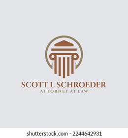 Lawyer logo with creative element style Premium Vector
