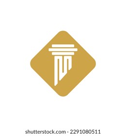 Rechtsanwaltslogo mit kreativem Elementstil Premium