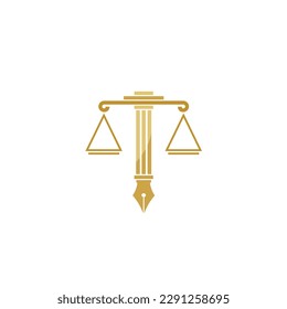 Lawyer logo with creative element style Premium