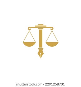 Lawyer logo with creative element style Premium
