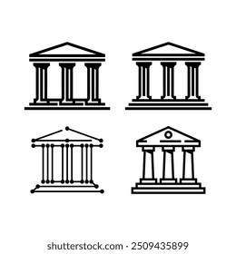 Logotipo do advogado com estilo de elemento criativo Premium Vetor preto e branco