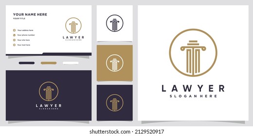 lawyer  logo design with creative concept