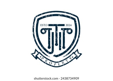 Juristenlogo Design Kreativkonzept Premium Vektor