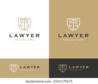 Lawyer logo design with creative concept. Law Firm