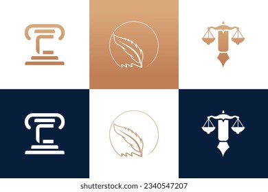 Lawyer logo design element collection for your business