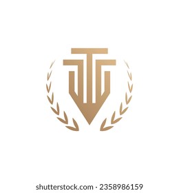 Icono de diseño del logo del abogado con concepto moderno creativo